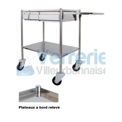 chariots inox 3 plateaux bords releves  Sans ga...