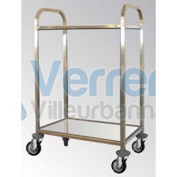 Chariots inox medicaux 2 plateaux 750 x 500 mm ...