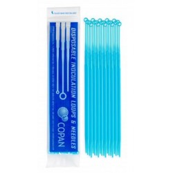 Oese sterile plastique 10ul souple, bleu clair,...